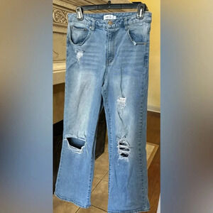 Rue 21 Size 7 Flare Leg Distressed Jeans